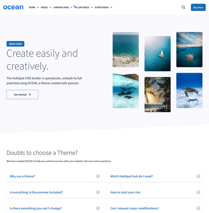 Plantilla Home B - Ocean Pro CMS Hub