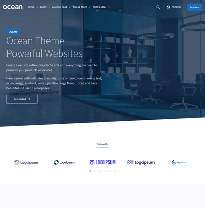 Plantilla Home - Ocean Pro CMS Hub